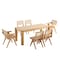Manhattan Comfort Rectangle Dining Set of 7 W/ Hamlet Chairs, 70.86 in L, American Solid Ash Wood, Nature 6-DT02DCCA03-NA - alternate 7